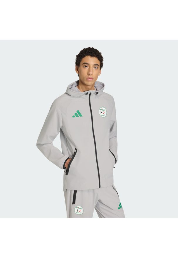 Adidas - Wiatrówka Algieria Tiro Tech Full Zip. Kolor: szary. Sport: piłka nożna