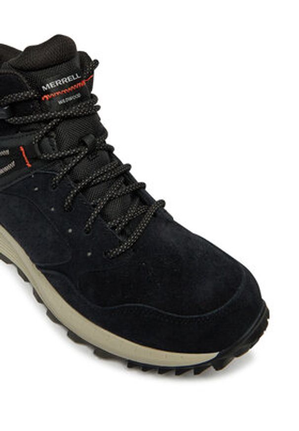 Merrell Trapery Wildwood Mid Ltr Wp J068027 Czarny. Kolor: czarny. Materiał: skóra, zamsz