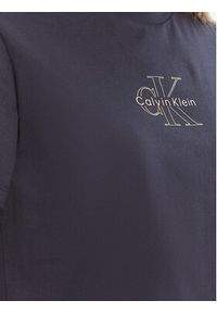 Calvin Klein Jeans T-Shirt Classic Monologo LV047D873G Granatowy Regular Fit. Kolor: niebieski. Materiał: bawełna