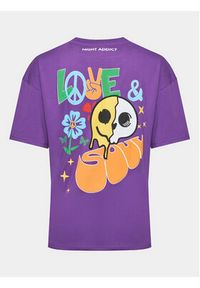 Night Addict T-Shirt MTS-NA149SOUL Fioletowy Regular Fit. Kolor: fioletowy. Materiał: bawełna #2