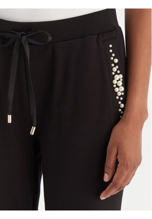 Liu Jo Sport Spodnie dresowe TF5155 FS576 Czarny Regular Fit. Kolor: czarny. Materiał: syntetyk