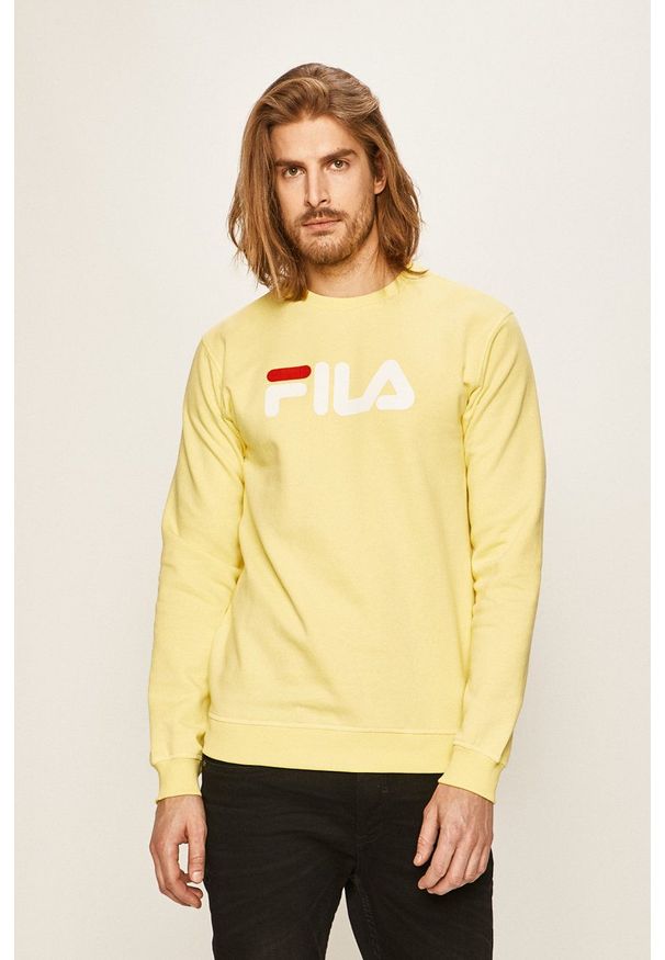 Fila - Bluza. Okazja: na co dzień. Kolor: żółty. Wzór: nadruk. Styl: casual
