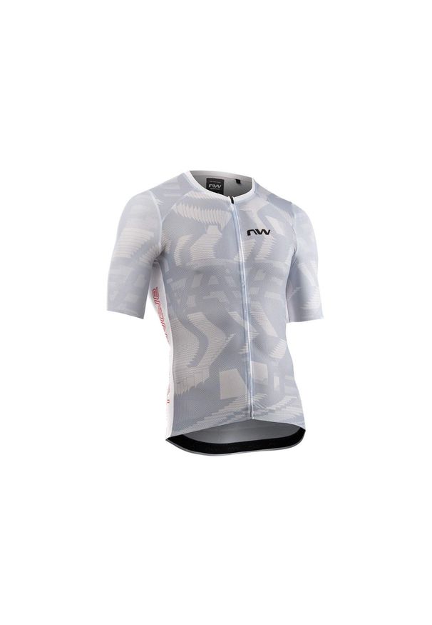 Koszulka rowerowa gravel szosa NORTHWAVE Blade Air Jersey jasny szary. Kolor: czerwony, wielokolorowy, szary. Materiał: jersey. Sezon: lato