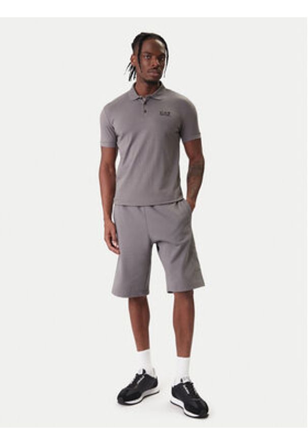 EA7 Emporio Armani Polo 8NPF14 PJVQZ U8086 Szary Regular Fit. Typ kołnierza: polo. Kolor: szary. Materiał: bawełna