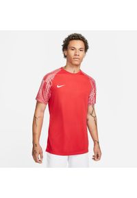 Koszulka treningowa męska Nike Drifit Academy. Kolor: czerwony. Długość rękawa: krótki rękaw. Długość: krótkie