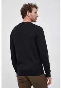 Hugo Sweter męski kolor czarny. Okazja: na co dzień. Kolor: czarny. Materiał: materiał. Długość rękawa: długi rękaw. Długość: długie. Wzór: aplikacja. Styl: casual