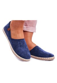 NEWS Damskie Espadryle Wsuwane Granatowe Vulcan niebieskie. Okazja: na co dzień. Zapięcie: bez zapięcia. Kolor: niebieski. Sezon: lato. Styl: casual, elegancki #1