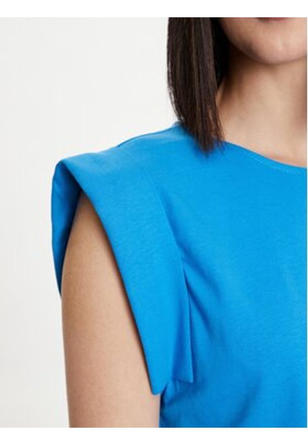 United Colors of Benetton - United Colors Of Benetton Bluzka 3BL0D1077 Niebieski Regular Fit. Kolor: niebieski. Materiał: bawełna