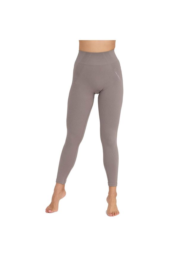 Legginsy damskie z wysokim stanem Brubeck CASUAL. Stan: podwyższony. Kolor: beżowy. Materiał: poliamid, poliester, elastan. Sport: turystyka piesza