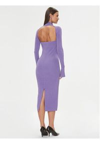 Patrizia Pepe Sukienka dzianinowa 2A2612/K002-M477 Fioletowy Slim Fit. Kolor: fioletowy. Materiał: lyocell #3