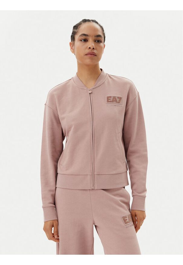 EA7 Emporio Armani Bluza 7W000178 AF12473 U4079 Różowy Regular Fit. Kolor: różowy. Materiał: bawełna