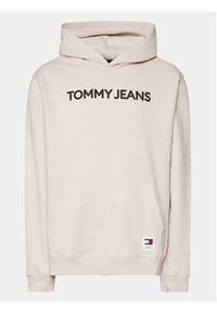 Tommy Jeans Bluza Bold Classics DM0DM18413 Beżowy Regular Fit. Kolor: beżowy. Materiał: bawełna