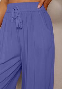 Renee - Fioletowe Spodnie Bawełniane z Szerokimi Nogawkami Vimavie. Kolor: fioletowy. Materiał: bawełna. Sezon: lato #5