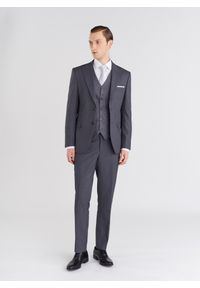 Pako Lorente - PAKO LORENTE – Szare eleganckie spodnie męskie. Kolor: szary. Styl: elegancki #7