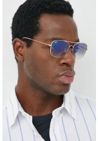 Ray-Ban okulary przeciwsłoneczne 0RB3799 kolor niebieski. Kształt: owalne. Kolor: niebieski #3