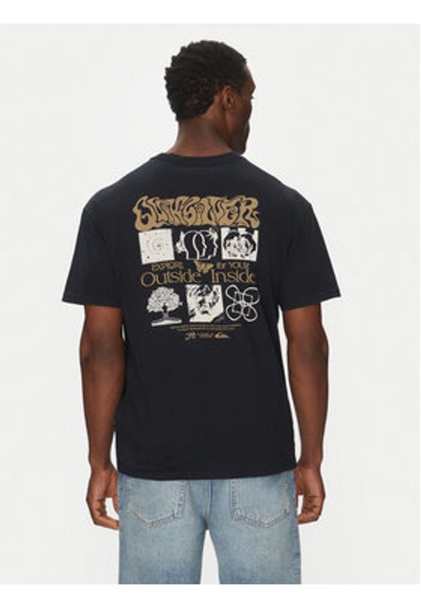 Quiksilver T-Shirt EQYZT08032 Czarny Oversize. Kolor: czarny. Materiał: bawełna