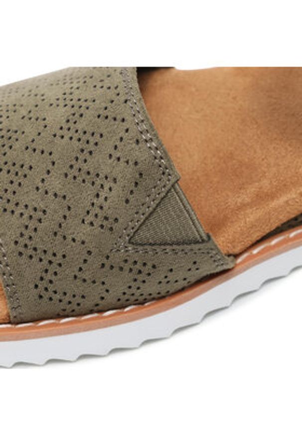 skechers - Skechers Sandały Desert Kiss 31440/OLV Zielony. Kolor: zielony. Materiał: materiał