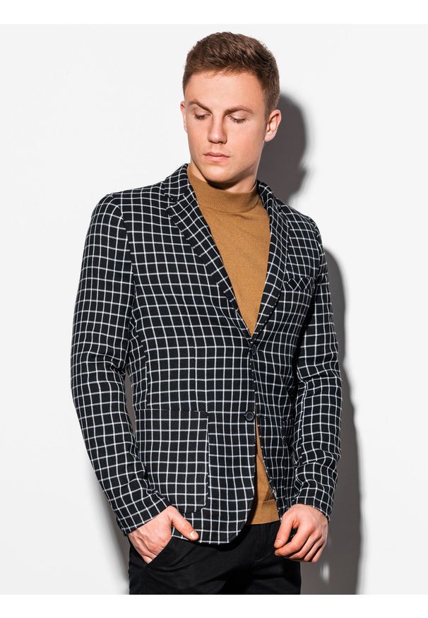 Czarna marynarka Ombre Clothing na co dzień, casualowa