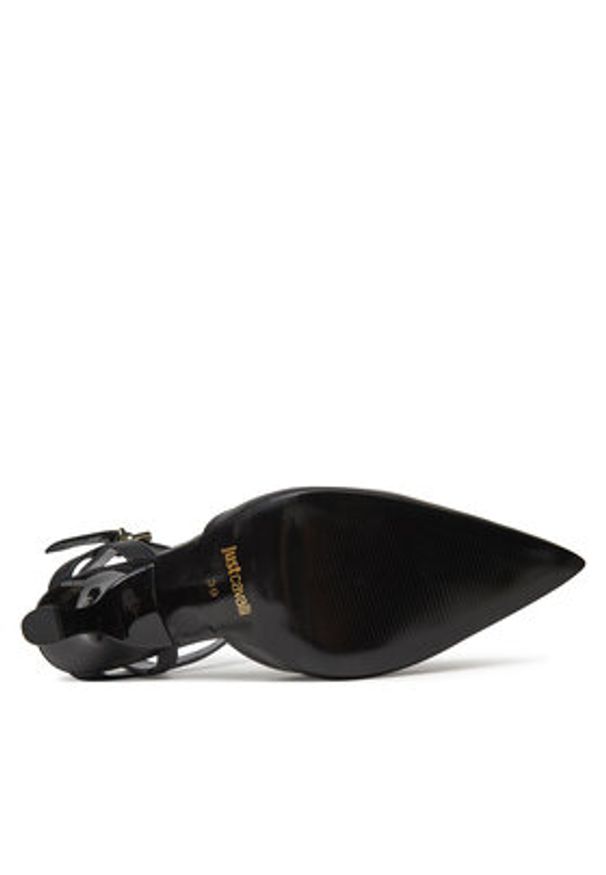 Just Cavalli Szpilki 78RA3S12 ZP273 Czarny. Kolor: czarny. Materiał: skóra. Obcas: na szpilce