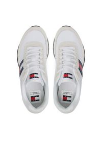 Tommy Jeans Sneakersy Tjm Runner Casual Ess EM0EM01351 Biały. Okazja: na co dzień. Kolor: biały. Materiał: materiał #4
