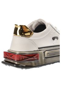Białe Sneakersy John Doubare Męskie Skórzane Buty. Okazja: na co dzień. Zapięcie: sznurówki. Kolor: biały. Materiał: skóra #8