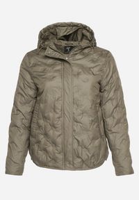 Born2be - Jasnozielona Pikowana Kurtka Przejściowa z Kapturem Arivitte. Okazja: na co dzień. Typ kołnierza: kaptur. Kolekcja: plus size. Kolor: zielony. Materiał: jeans. Styl: casual, elegancki #4