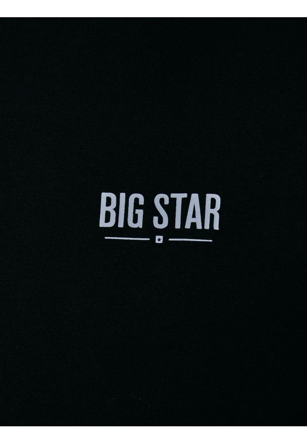 Big-Star - Koszulka męska z nadrukiem czarna Tatisar 906. Kolor: czarny. Materiał: bawełna, jeans. Długość rękawa: krótki rękaw. Długość: krótkie. Wzór: nadruk. Sezon: lato, wiosna. Styl: sportowy