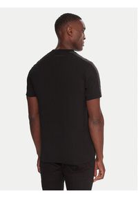 Karl Lagerfeld - KARL LAGERFELD T-Shirt 755030 554235 Czarny Regular Fit. Typ kołnierza: dekolt w karo. Kolor: czarny. Materiał: bawełna