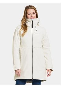 Didriksons Parka Helle Wns Parka 5 504301 Biały Regular Fit. Kolor: biały. Materiał: syntetyk