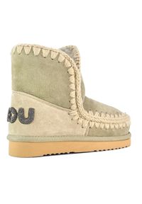 Mou - MOU ESKIMO 18 GLITTER LOGO Śniegowce damskie. Kolor: brązowy. Materiał: materiał, wełna, zamsz. Szerokość cholewki: normalna. Sezon: zima. Styl: elegancki, klasyczny, glamour #2