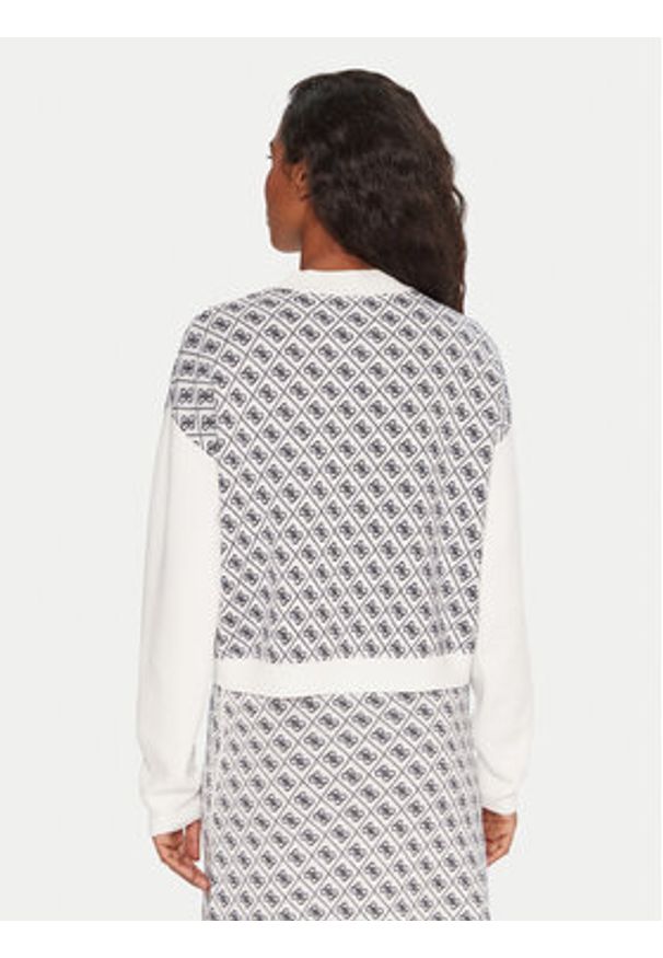 Guess Golf W5BR23 Z3JD2 Écru Relaxed Fit. Typ kołnierza: golf. Kolor: kremowy. Materiał: syntetyk