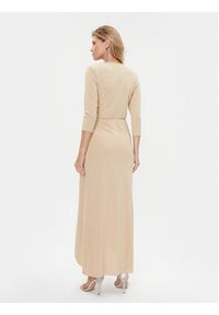 Rinascimento Sukienka wieczorowa CFC0115615003 Złoty Regular Fit. Kolor: złoty. Materiał: wiskoza. Styl: wizytowy
