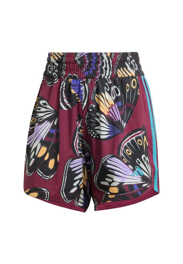 Adidas - Szorty adidas X Farm Pacer. Kolor: czerwony, wielokolorowy, fioletowy. Materiał: dzianina. Sport: fitness