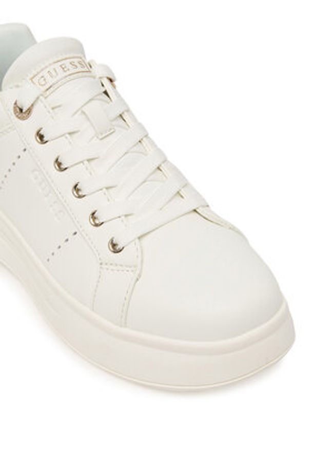 Guess Sneakersy FLPWES ELE12 Biały. Kolor: biały. Materiał: skóra