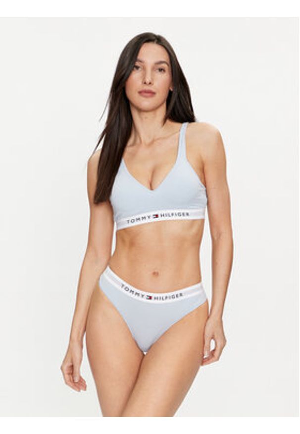 TOMMY HILFIGER - Tommy Hilfiger Biustonosz top UW0UW04612 Niebieski. Kolor: niebieski. Materiał: bawełna