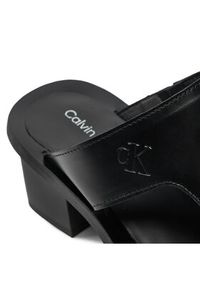 Calvin Klein Jeans Klapki 5 Heel Sandal Lh Mg Mtl YW0YW01500 Czarny. Kolor: czarny. Materiał: skóra #4