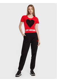 Love Moschino - LOVE MOSCHINO T-Shirt W4H1932E 1951 Czerwony Slim Fit. Kolor: czerwony. Materiał: bawełna #2