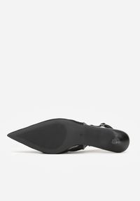 Born2be - Czarne Sandały na Szpilce z Haftowanym Wzorem Iphiserris. Zapięcie: sprzączka. Kolor: czarny. Materiał: jeans. Wzór: haft. Obcas: na szpilce. Styl: klasyczny #5