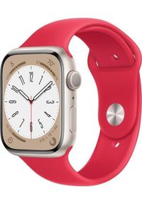 APPLE - Smartwatch Apple Watch 8 GPS 45mm Red Alu Sport Czerwony (MNP43UL/A). Rodzaj zegarka: smartwatch. Kolor: czerwony. Styl: sportowy