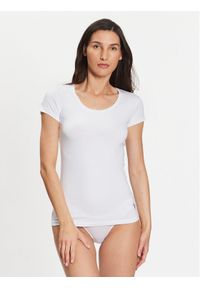 U.S. Polo Assn. T-Shirt 66003 Biały Slim Fit. Typ kołnierza: polo. Kolor: biały. Materiał: bawełna