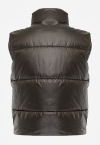 Renee - Ciemnozielona Pikowana Kamizelka z Szerokim Kołnierzem Cerissa. Kolor: zielony. Wzór: aplikacja #8