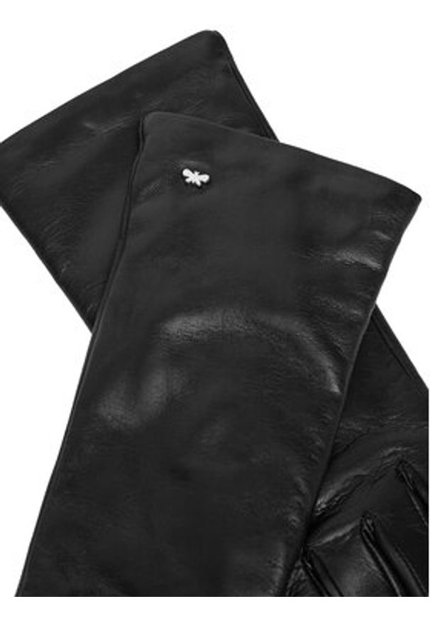 Weekend Max Mara Rękawiczki Damskie Senapeshort 2525566035 Czarny. Kolor: czarny. Materiał: skóra