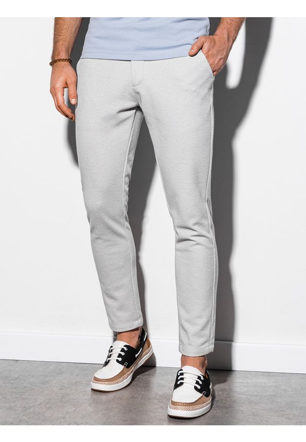Szare spodnie Ombre Clothing eleganckie