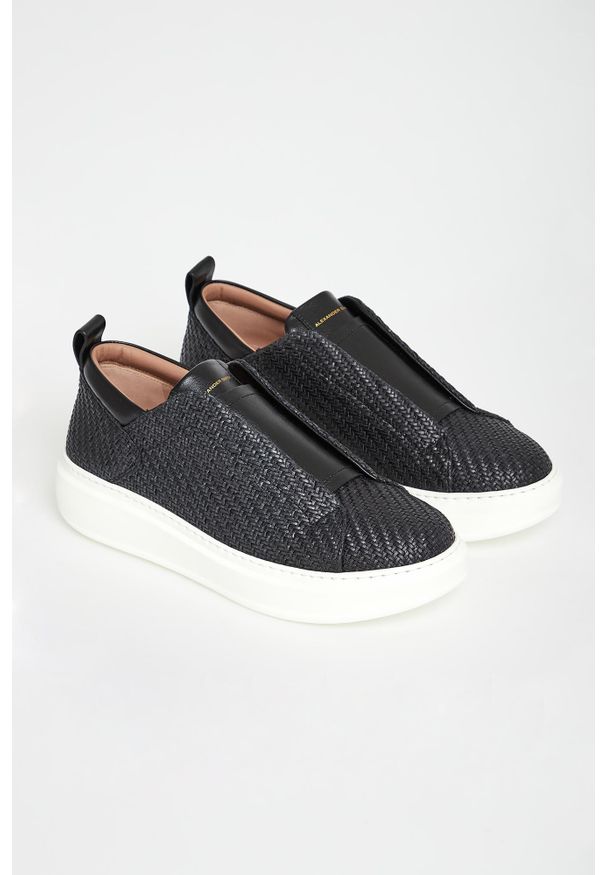 Alexander Smith - Sneakersy męskie skórzane Wembley Slip-On ALEXANDER SMITH. Zapięcie: bez zapięcia. Materiał: skóra