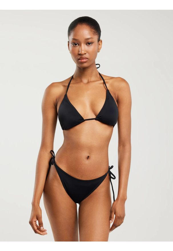 Big-Star - Dół od kostiumu kąpielowego czarny Bellsara 906. Kolor: czarny. Materiał: materiał. Wzór: nadruk