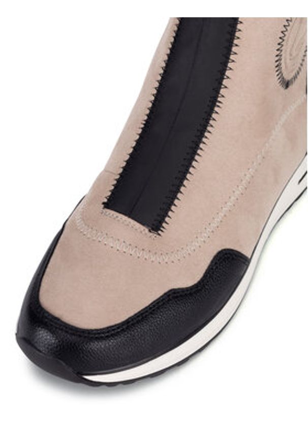 Remonte Botki D1G70-60 Beżowy. Kolor: beżowy. Materiał: materiał