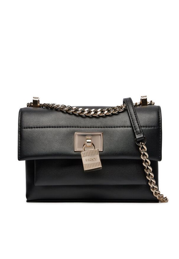 DKNY Torebka Evie Sm Flap Cbody R41ERC64 Czarny. Kolor: czarny. Materiał: skórzane