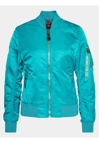 Alpha Industries Kurtka bomber MA-1 156001 Niebieski Slim Fit. Kolor: niebieski. Materiał: syntetyk