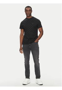Karl Lagerfeld - KARL LAGERFELD T-Shirt 755074 552251 Czarny Regular Fit. Typ kołnierza: dekolt w karo. Kolor: czarny. Materiał: bawełna