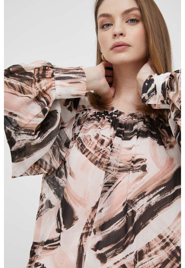 DKNY - Dkny bluzka damska wzorzysta. Materiał: tkanina, materiał